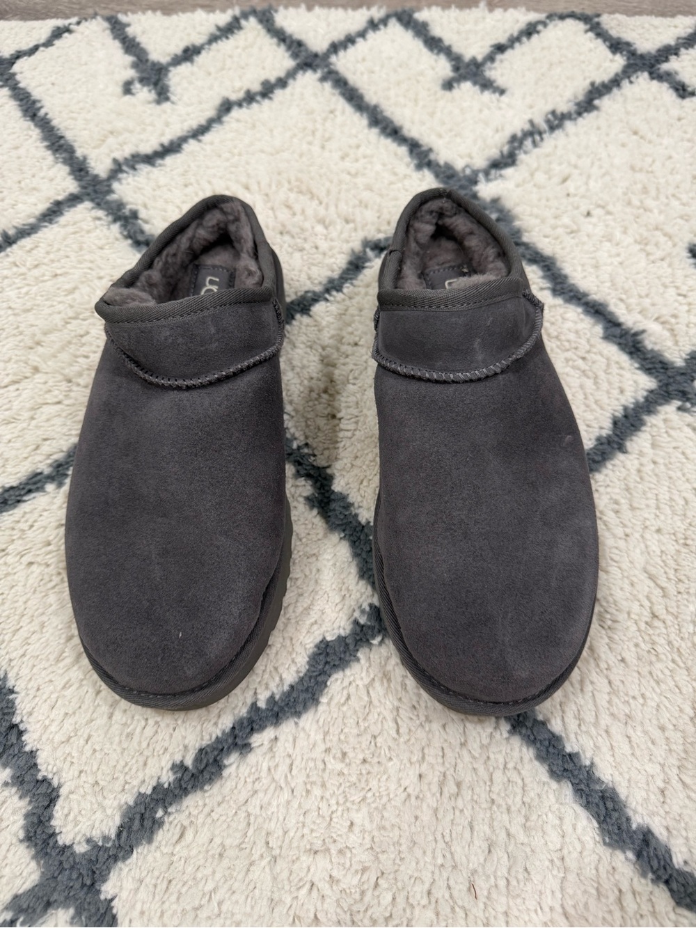 UGG Women's Charcoal Gray Suede Slip-On Boots